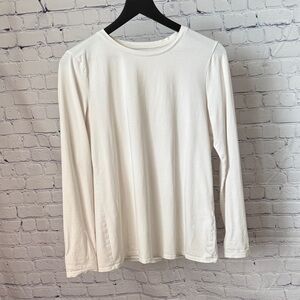 J. Jill White Long-Sleeve Crew Tee